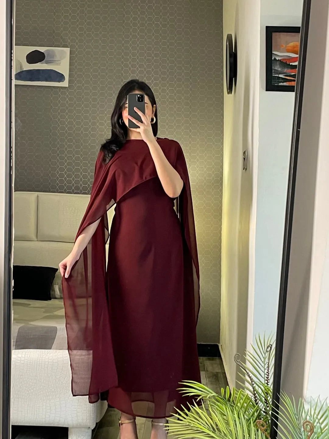 Noor-e-Mehak Cape Chiffon Maxy