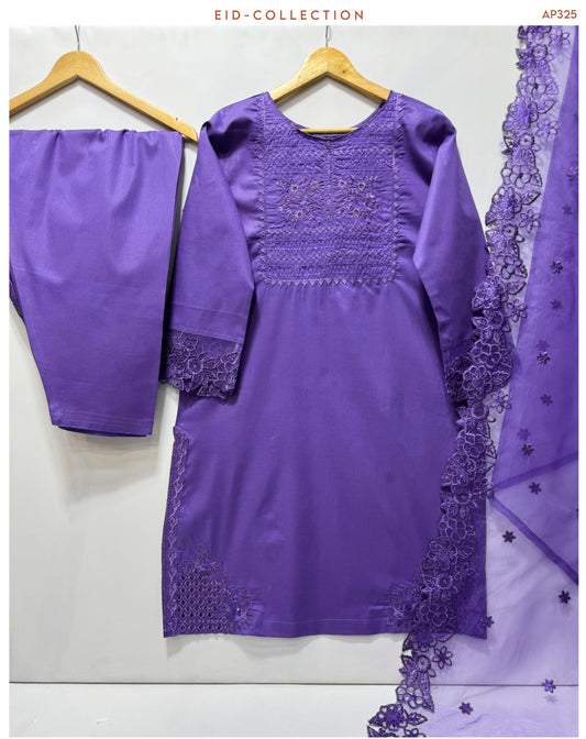 Aab-e-Rang 3-Piece Embroidered Suit