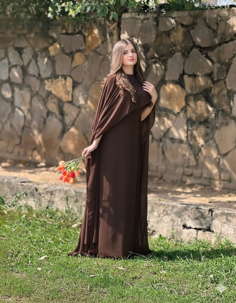 Husn-e-Mizaaj Cape Chiffon Maxy