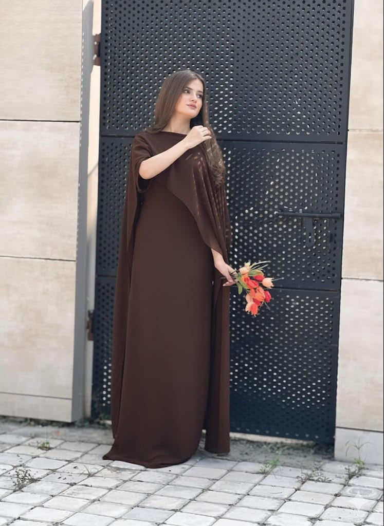 Husn-e-Mizaaj Cape Chiffon Maxy