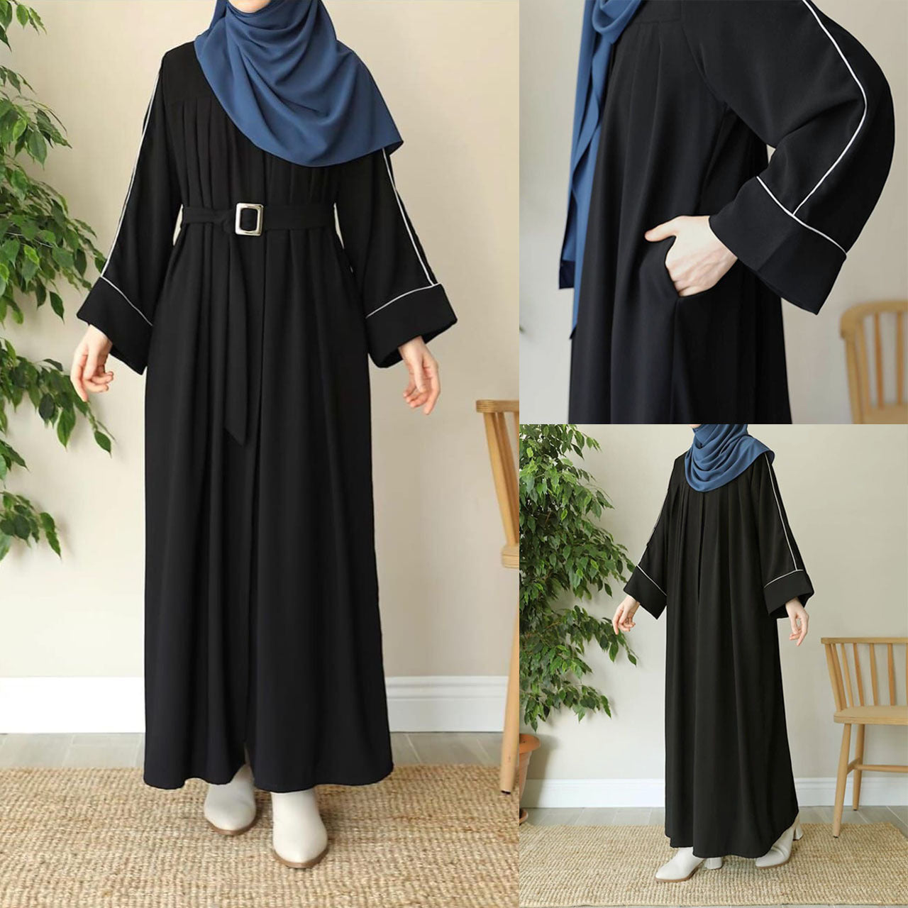 Nazhat Abaya with Belt & Stoller