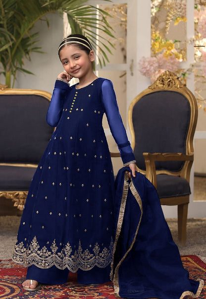 Husn-e-Kali Kids 3-Piece Embroidered Maxy