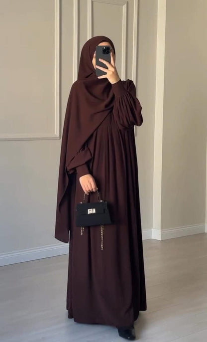 Rumiya Chocolate Abaya with Stoller