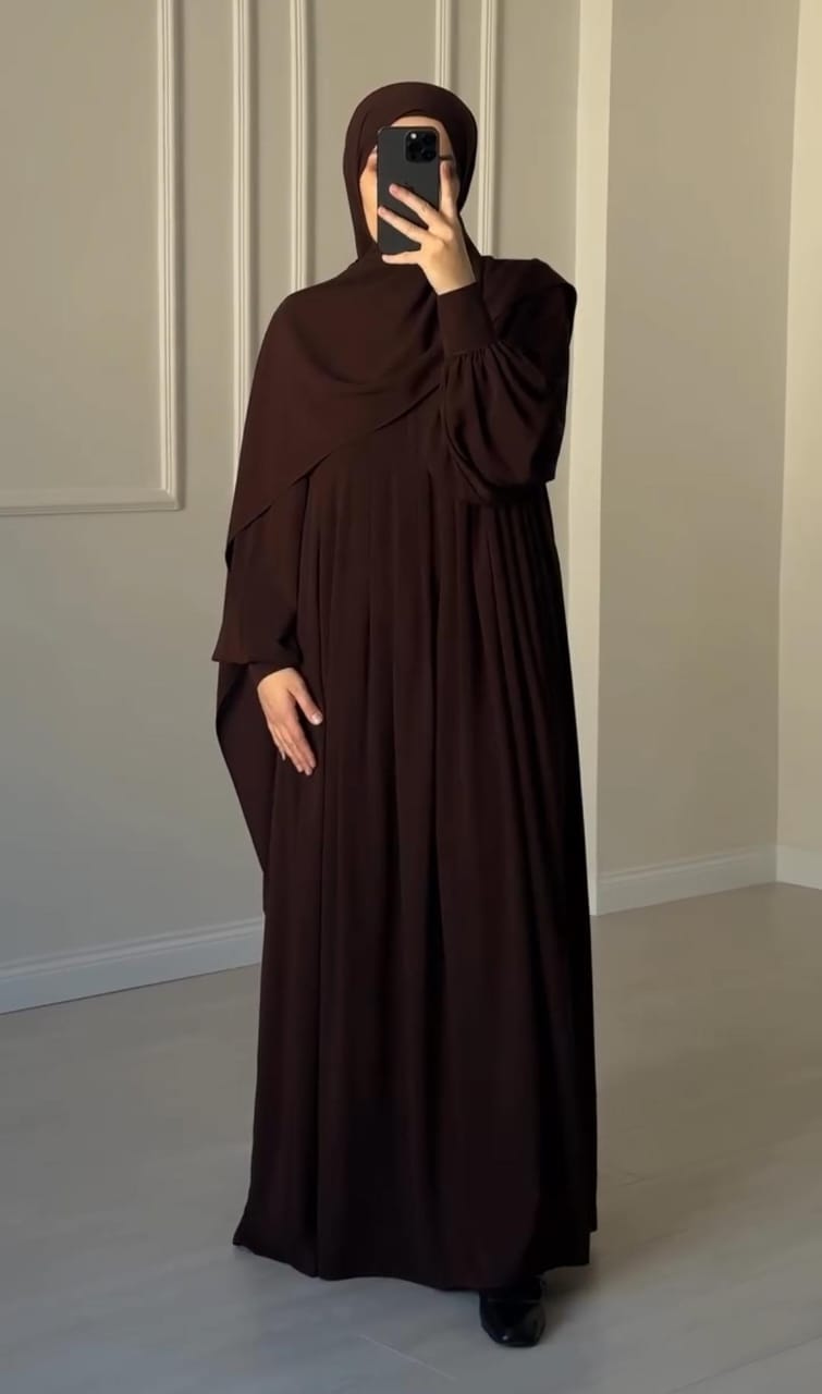 Rumiya Chocolate Abaya with Stoller