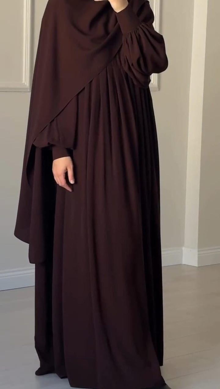 Rumiya Chocolate Abaya with Stoller