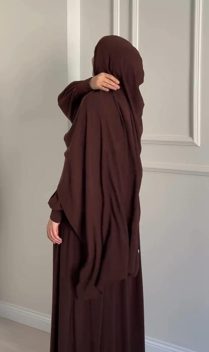 Rumiya Chocolate Abaya with Stoller