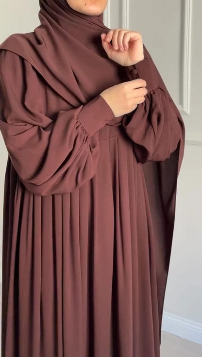 Rumiya Chocolate Abaya with Stoller