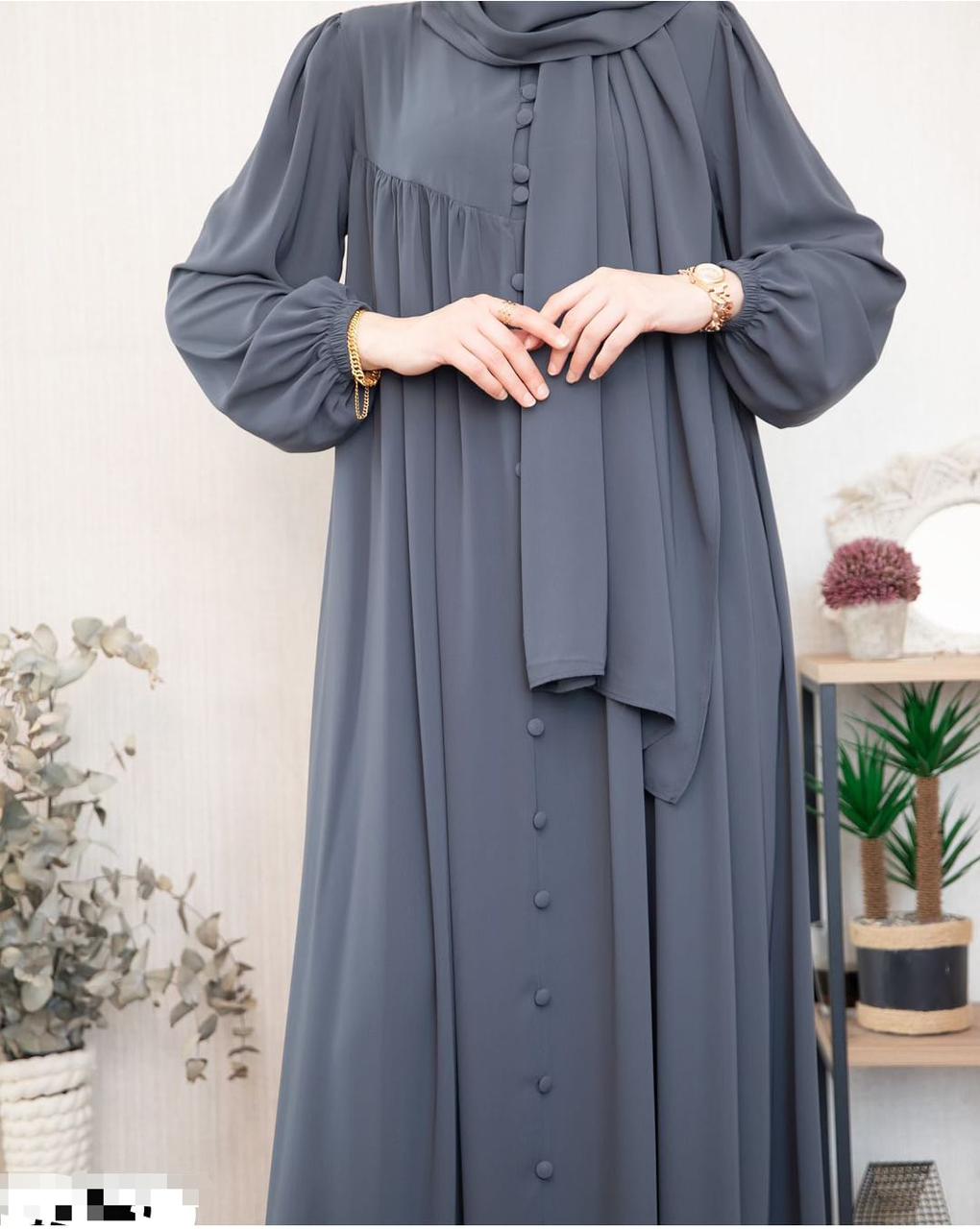 Afsana Front Button Style Abaya with Stoller
