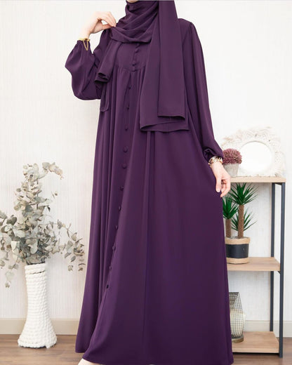 Afsana Front Button Style Abaya with Stoller