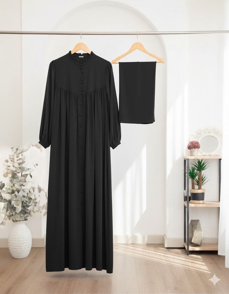 Afsana Front Button Style Abaya with Stoller