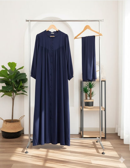 Afsana Front Button Style Abaya with Stoller