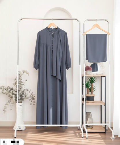 Afsana Front Button Style Abaya with Stoller