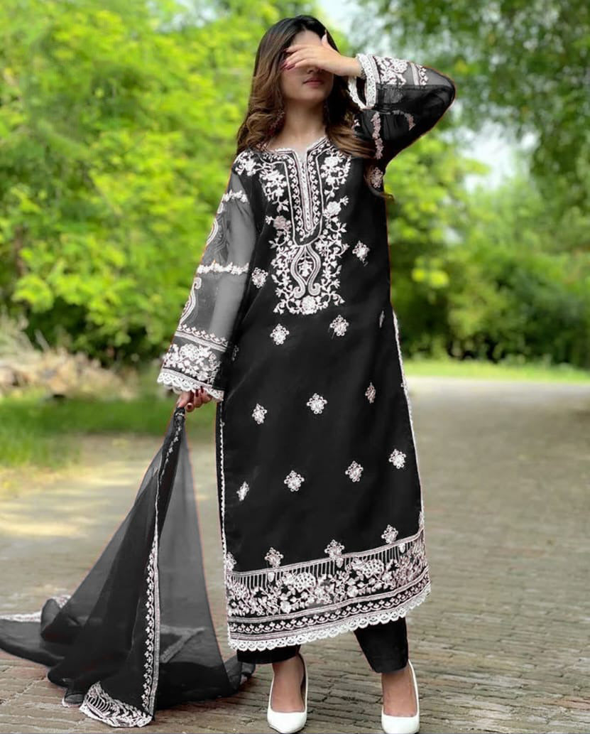 Zarrar 3-Piece Embroidered Suit