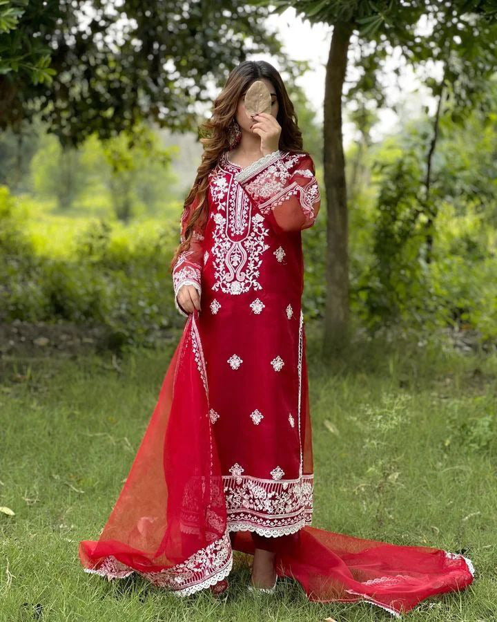 Zarrar 3-Piece Embroidered Suit