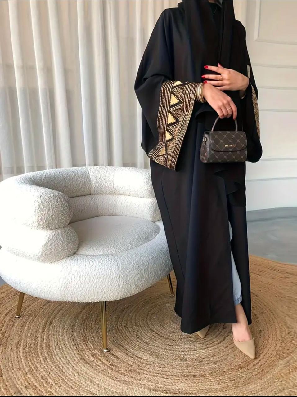 Hoor Sleeves Embroidered Abaya