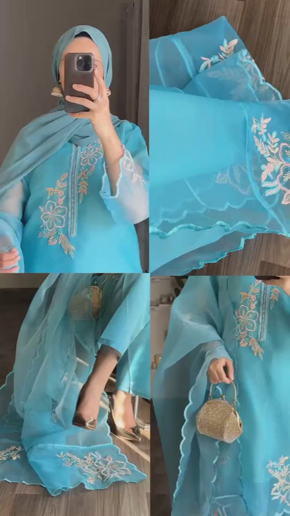 Aarohi 3-Piece Embroidered Suit