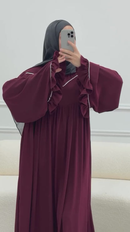 Mahvra Frill Abaya with Stoller