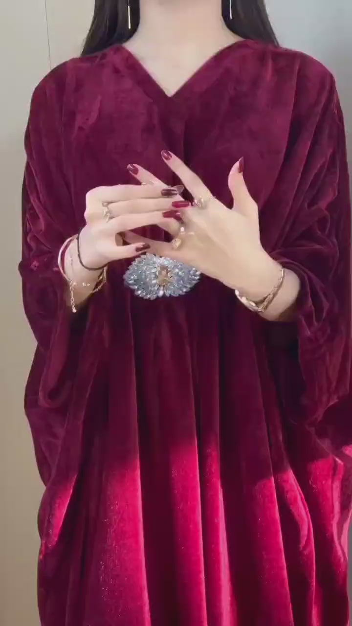Mehar-e-Naz Velvet & Silk Kaftan
