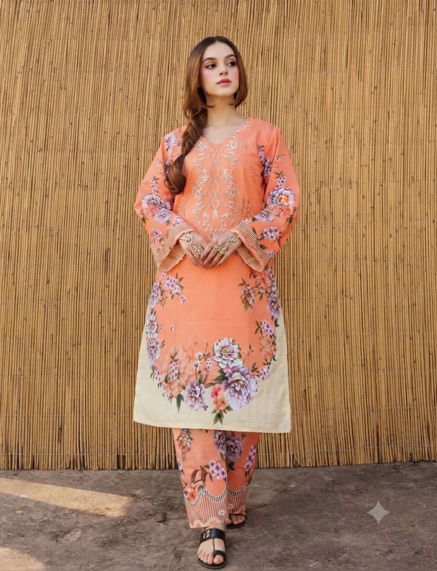 Peach Petal 2-Piece Co-ord Set