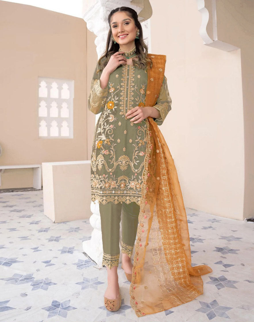 Husn-e-Gul 3-Piece Embroidered Suit