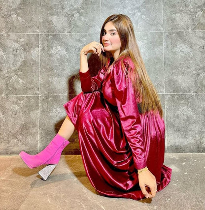 Husn-e-Adaa Velvet Frock