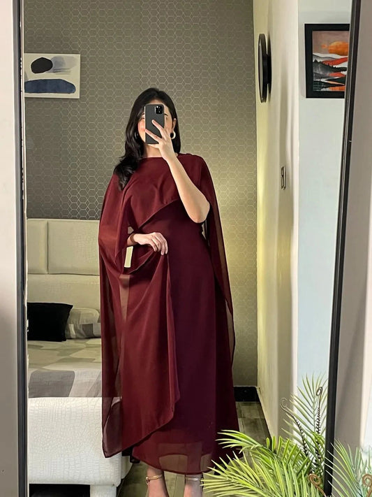 Noor-e-Mehak Cape Chiffon Maxy