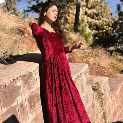 Husn-e-Adaa Velvet Frock