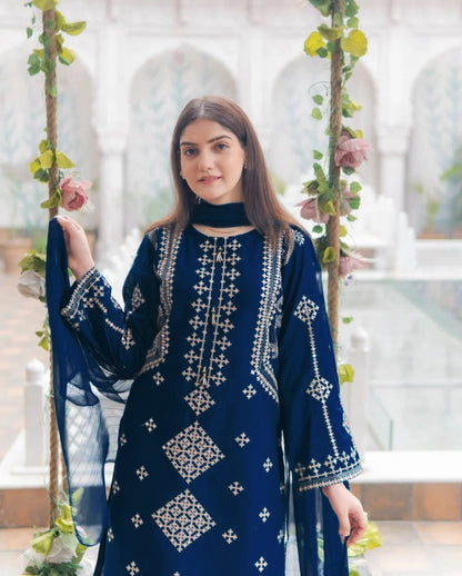 Mehrunisa 3-Piece Embroidered Suit