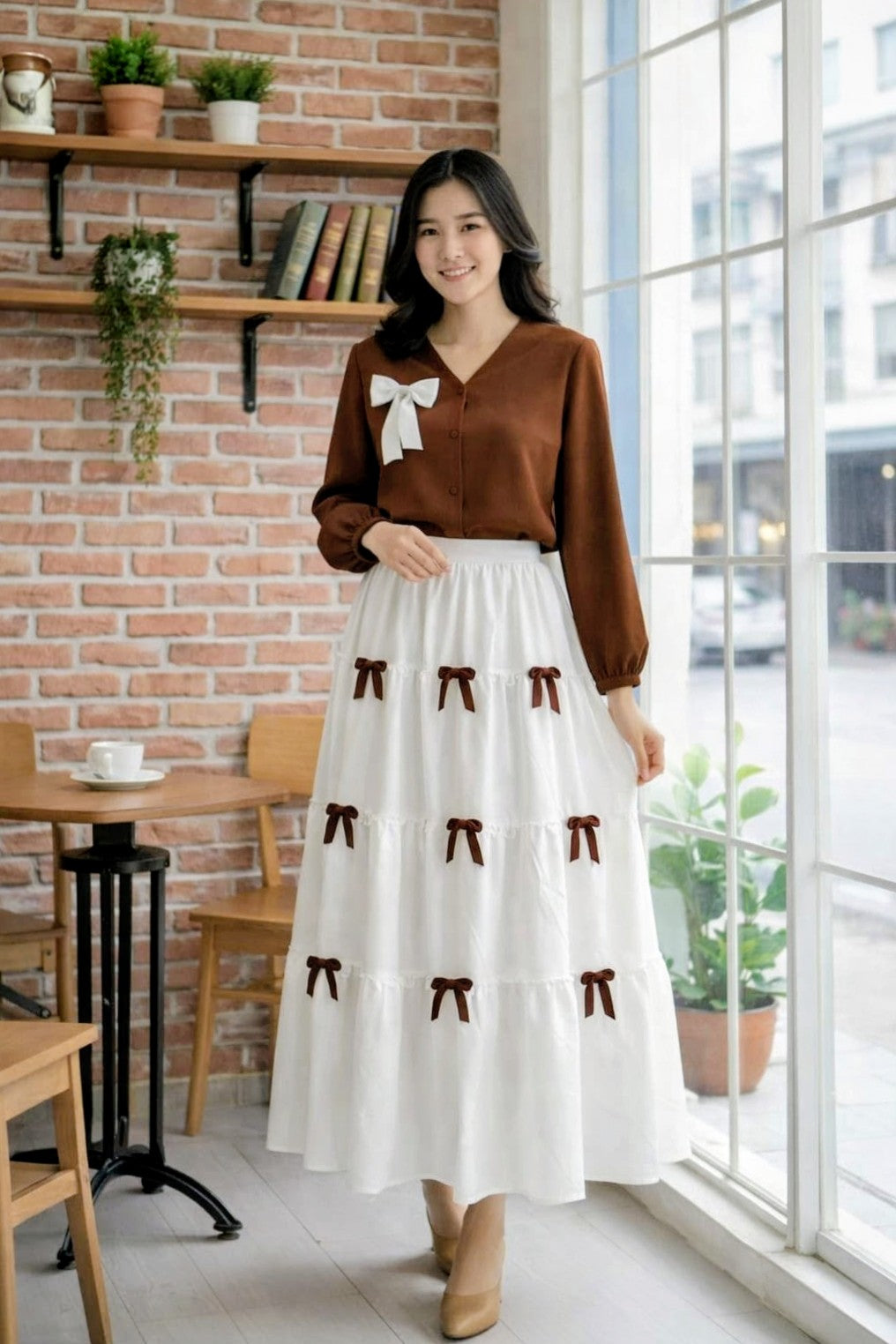 Noor-e-Zehra 2-Piece Bow Skirt and Top