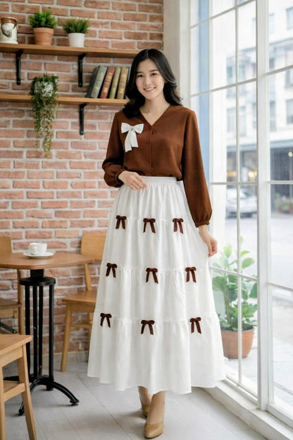 Noor-e-Zehra 2-Piece Bow Skirt and Top