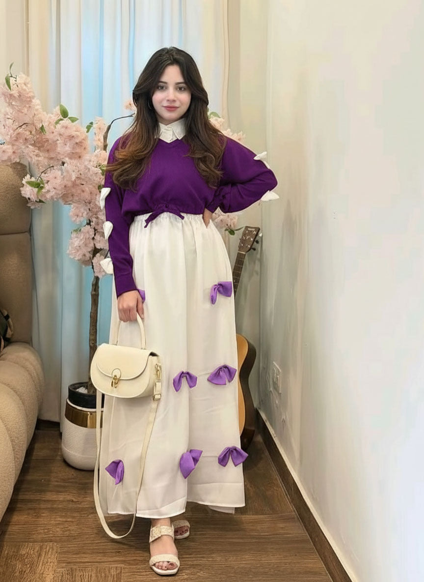 Nazakat 2-Piece Bow Maxy & Jacket