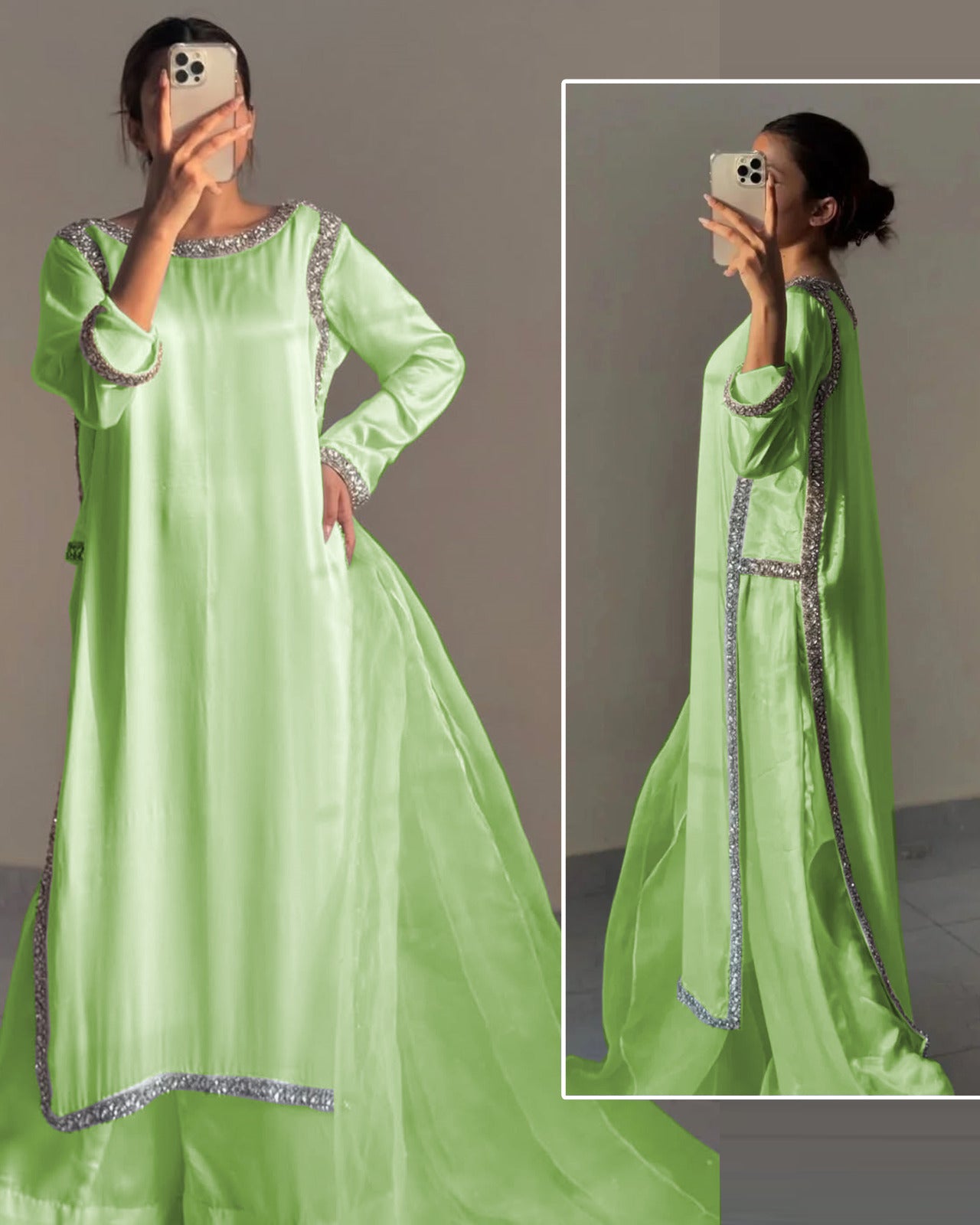 Mahpara 3-Piece Silk Suit