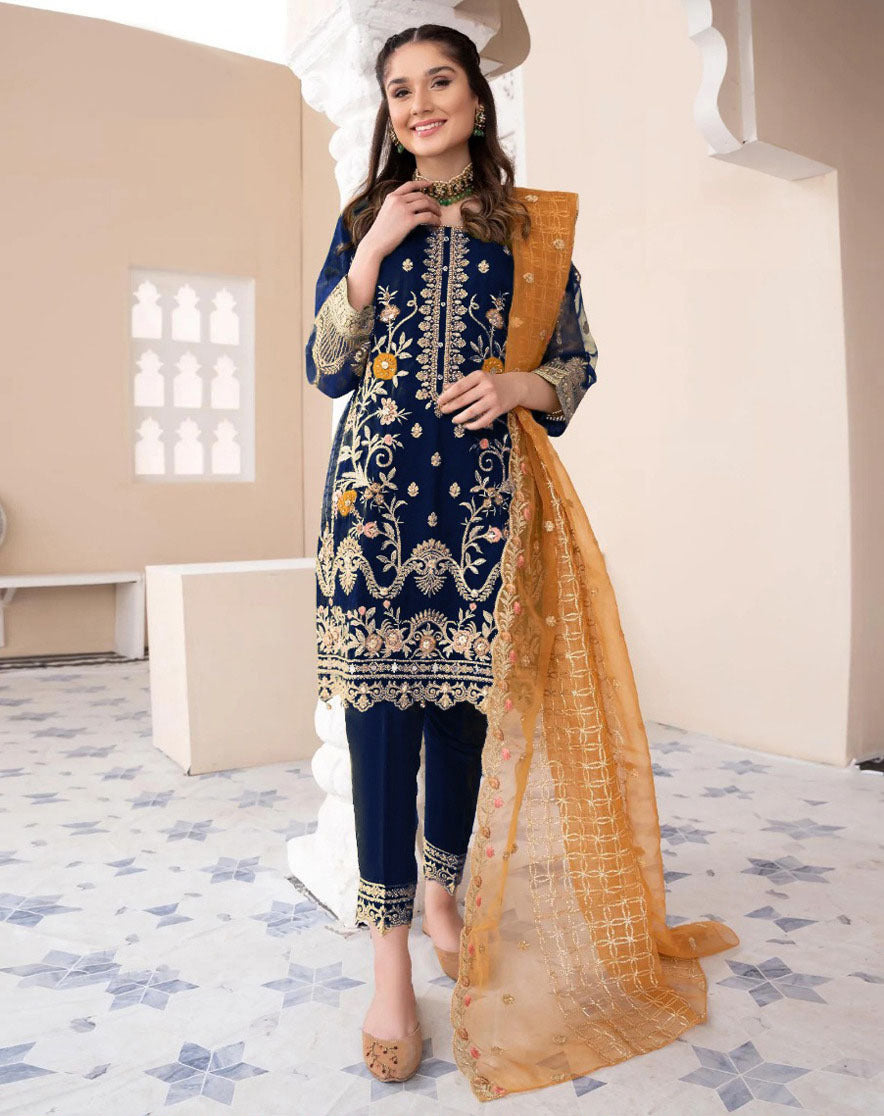 Husn-e-Gul 3-Piece Embroidered Suit