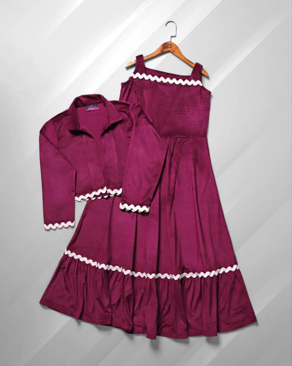 Zavian 2-Piece Velvet Coat & Maxy