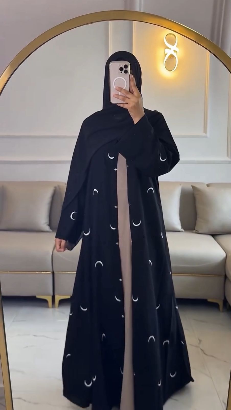 Chand Embroidered Abaya With Stoller