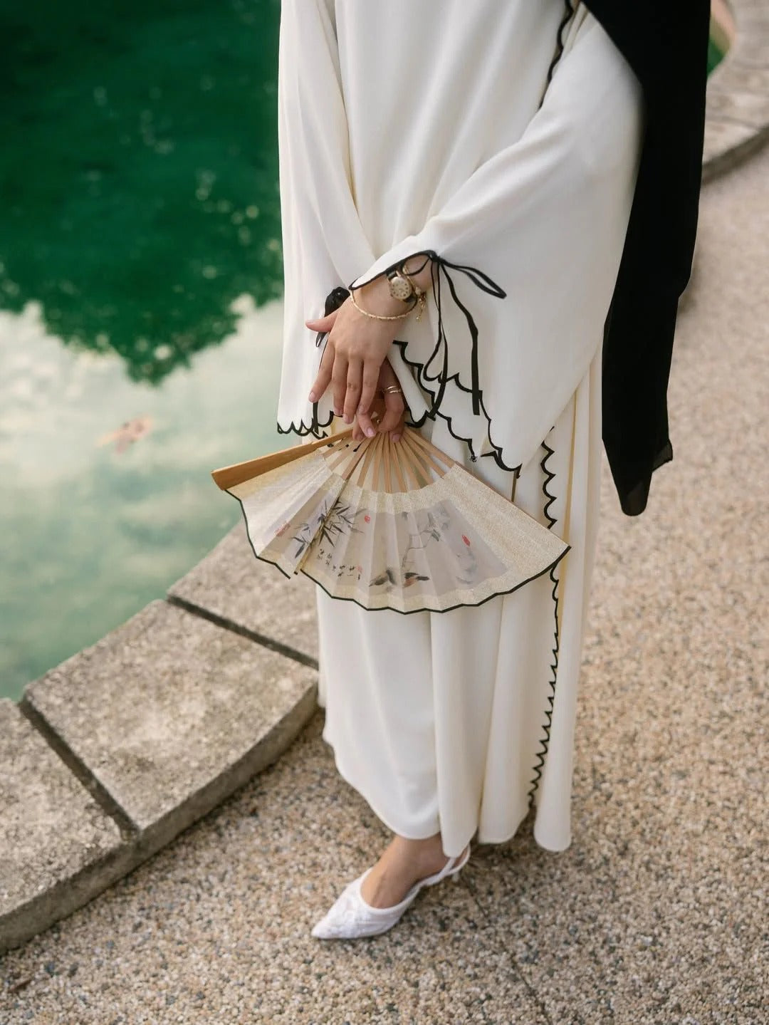 Classy Lace Work Abaya