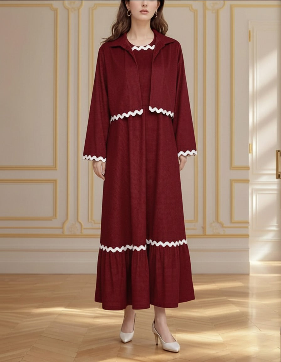 Zavian 2-Piece Velvet Coat & Maxy