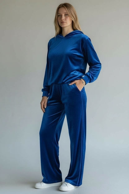 Barq 2-Piece Velvet Hoodie & Trouser Track suit
