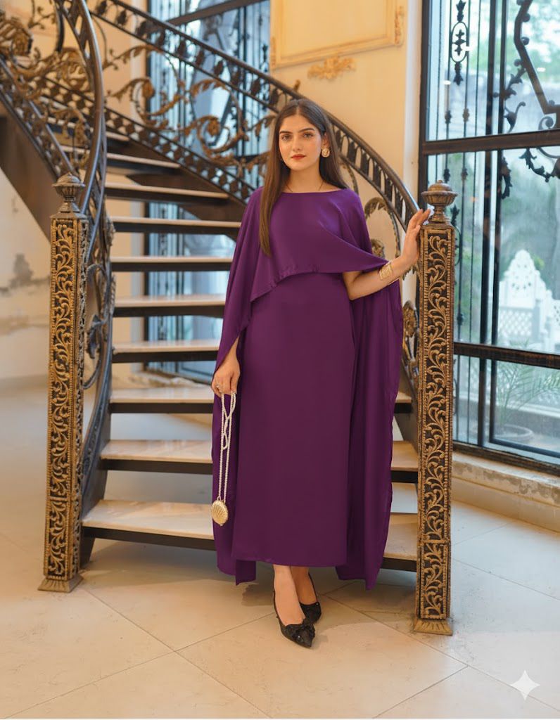 Khoobsurat Silk Cape Maxy