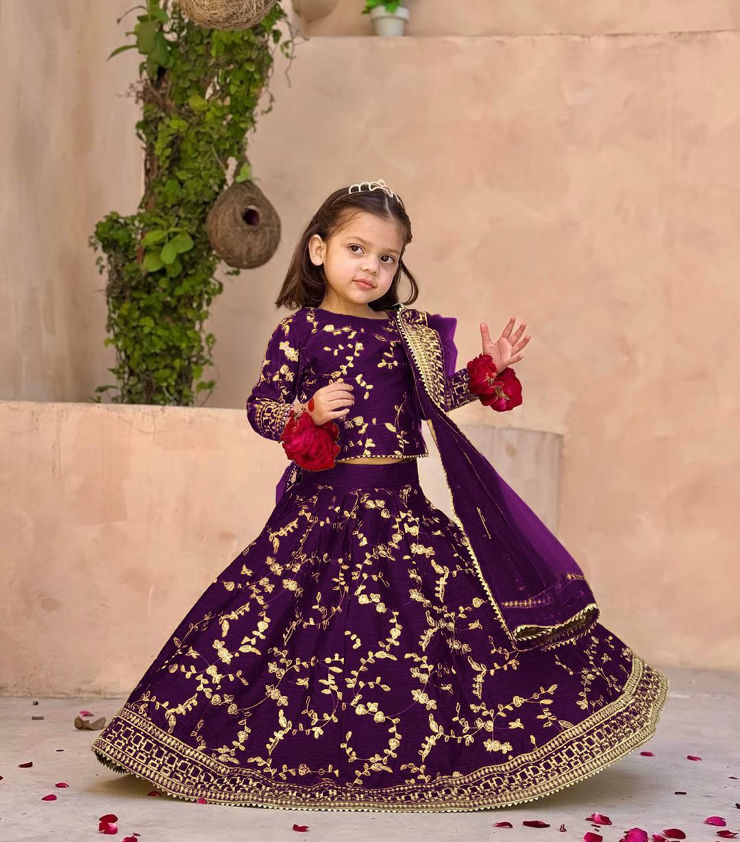 Zar-e-Mehak 3-Piece Embroidered Kids Suit