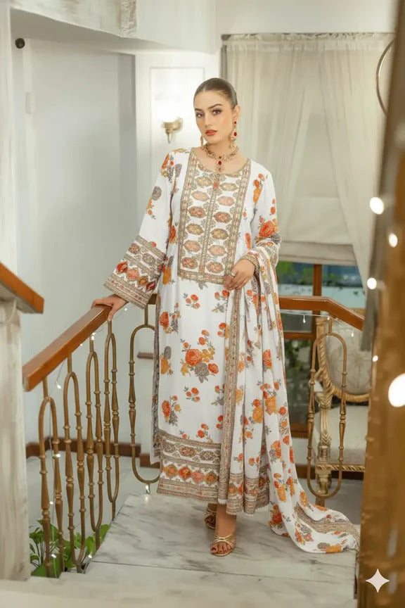 Rangzaar 3-Piece Embroidered Suit