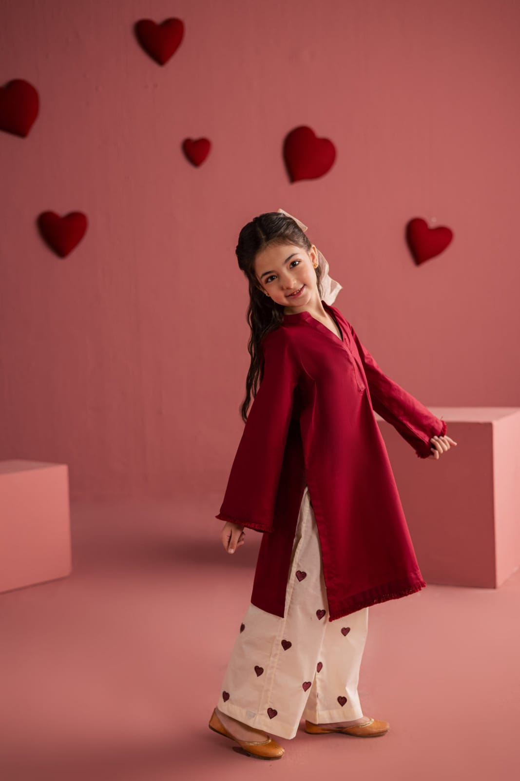 Kids Sweet Heart 2-Piece Co-ord Set