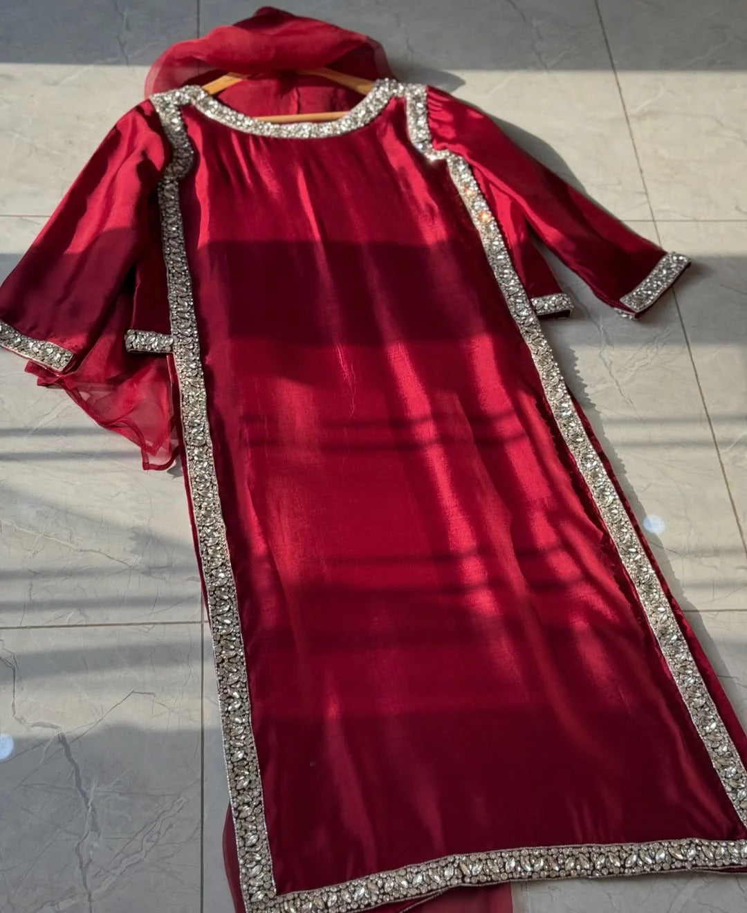 Mahpara 3-Piece Silk Suit