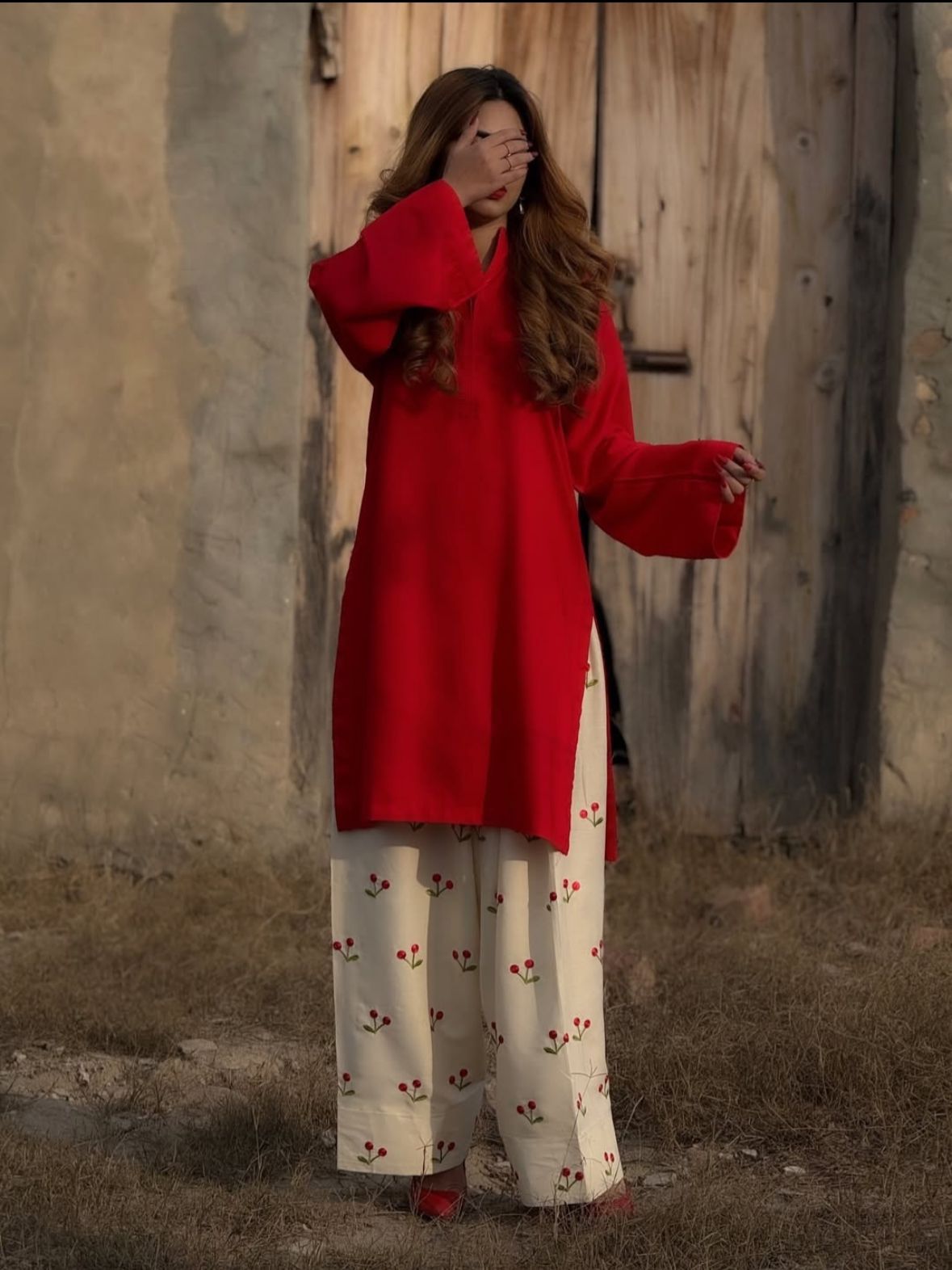Cherry 2-Piece Farshi Shalwar Suit