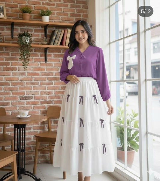 Noor-e-Zehra 2-Piece Bow Skirt and Top