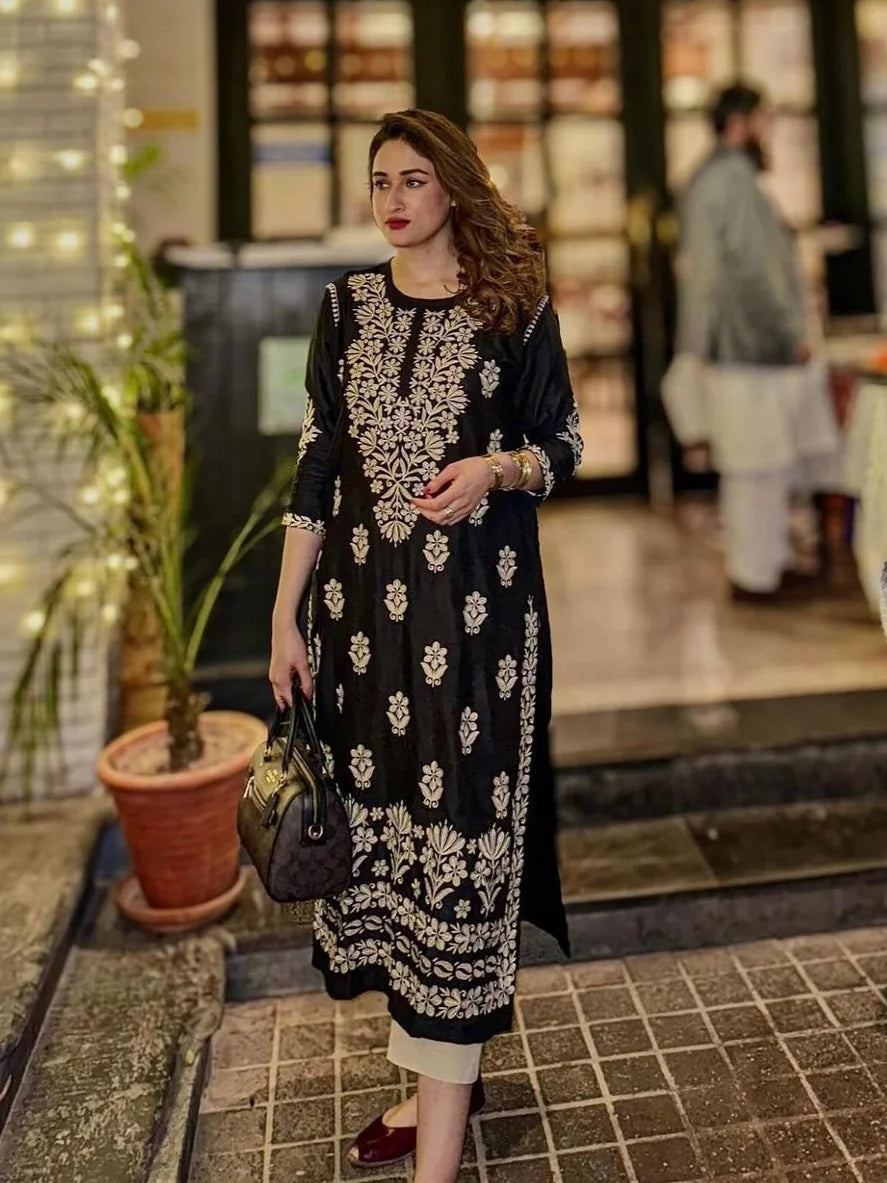 Indian Modest Embroidered Kurti