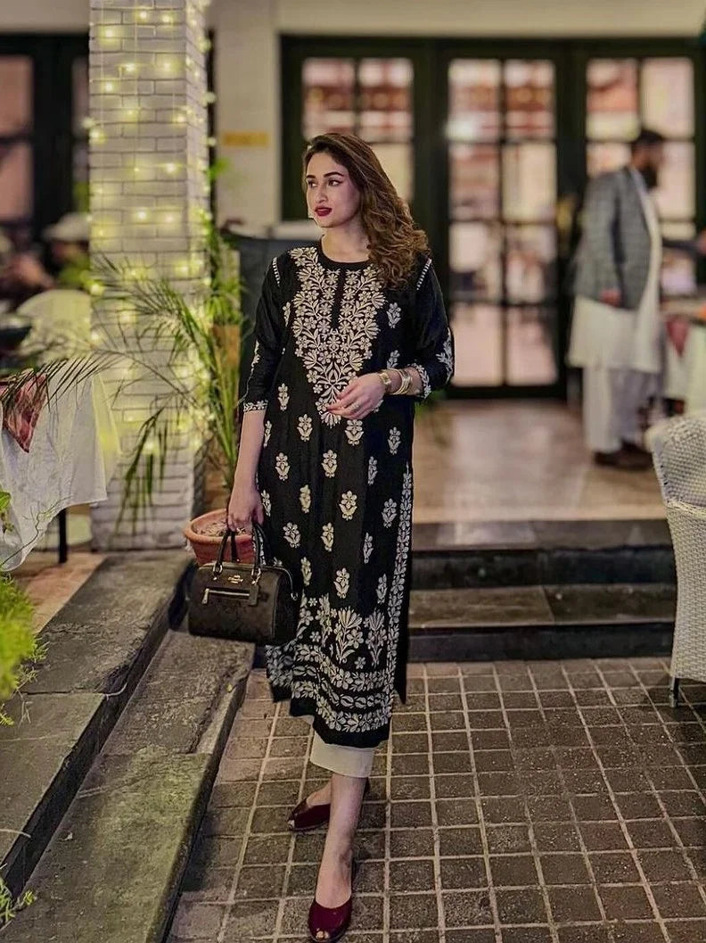 Indian Modest Embroidered Kurti