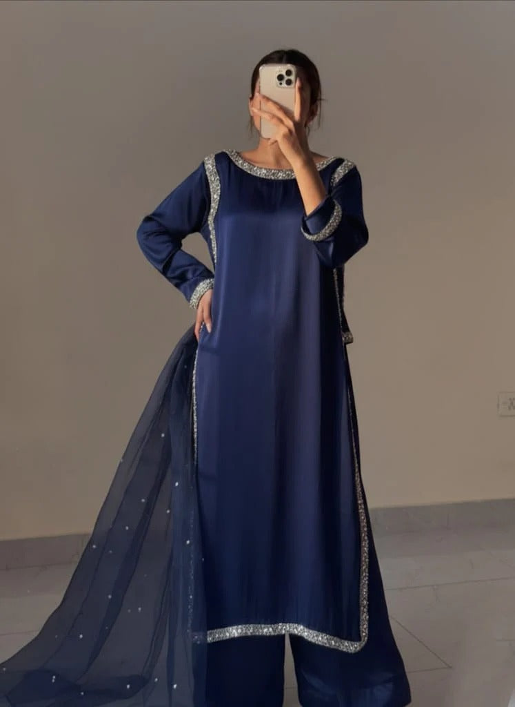Mahpara 3-Piece Silk Suit