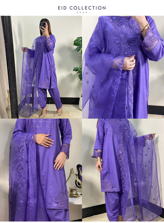 Aab-e-Rang 3-Piece Embroidered Suit