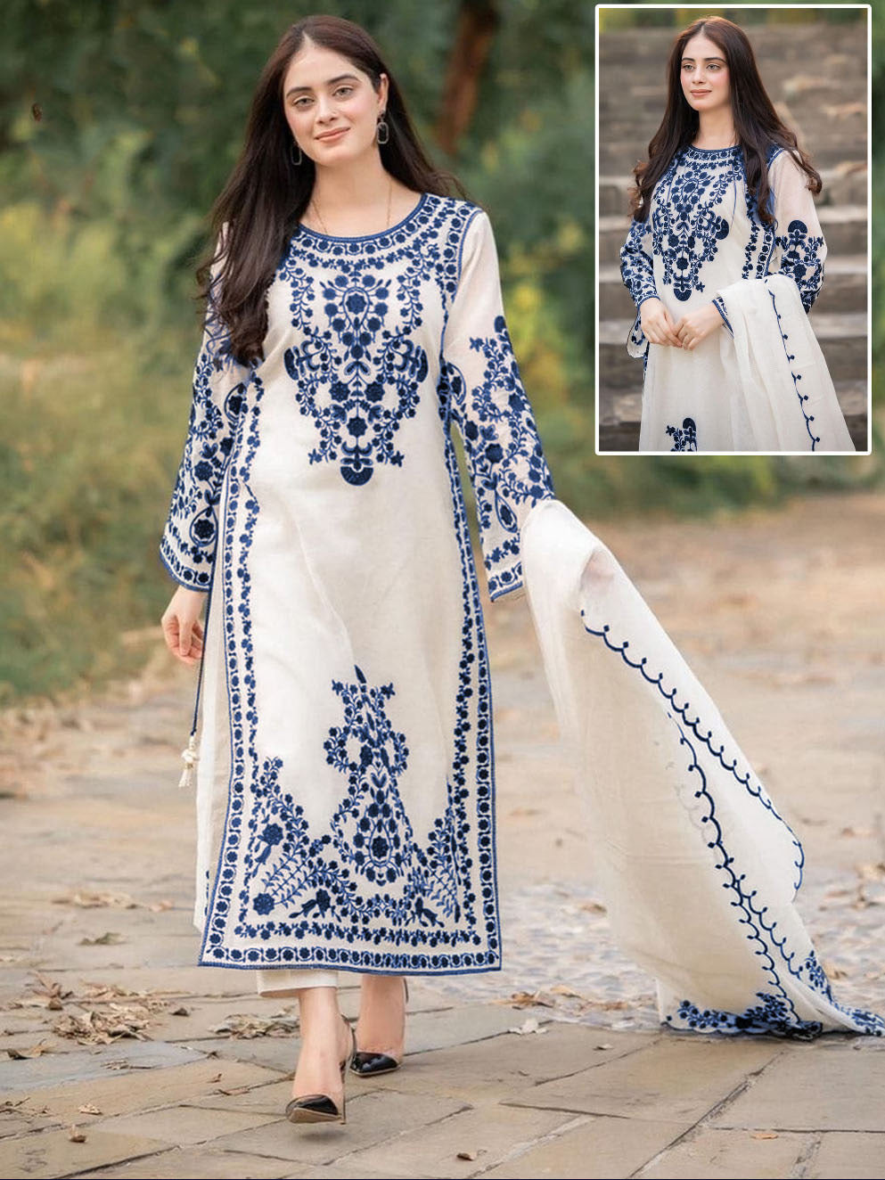 Aaraish 3-Piece Embroidered Suit